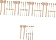 Amosfun 5sets Honey Stirring Rod Home Honey Rod Wooden Dipper for Jar Easy to Use Stir Accessory 10pcs*5