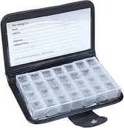 Baluue 1pc Weekly Pill Organizer Portable Medicine Case with Compartments for Daily Use for Travel Home and Shop Durable Design with Removable Lids