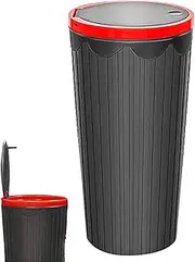 Cup Holder Trash Bin | Auto Cup Holder Trash Can | Cup Holder Waste Can | Waterproof Small Leakproof Garbage Can Container with Lid for Automotive Offices Home Kitchen