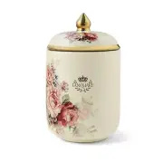 fanquare White Canisters Set of 3 in 3 Sizes, Farmhouse Porcelain Cookie Jars...