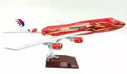 Air Malaysia 747 Red Flower Large Plane ✈️ Model Airplane Apx 45 Cm Solid Resin