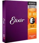 Elixir 11052 Nanoweb Coated 80/20 Bronze Acoustic Guitar Strings; gauges 12-53