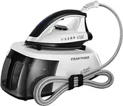 Russell Hobbs Steam Iron 24420 [2400W, 110g Shot of Steam, 90g Output] Power (1.3L Removable Water Tank, Stainless Steel Non-Stick Soleplate, Cord Storage, Temp Ready Light, Anti-Calc)
