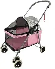 Cat Stroller Foldable Pet Stroller Compact Portable Travel Cat Dog Stroller Pet Walking Stroller for Medium Small Dogs Cats
