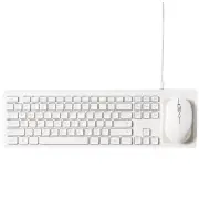 NEW Pout Wireless Hands5 Keyboard w/ Qi Charging Pad & Mouse - White *AU STOCK*