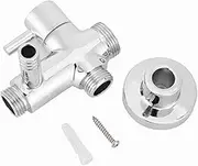 G1/2 Wall Mounted Copper Shower Diverter with Base Accessories, High Temp, Scratch, Easy Install for Home Bathroom