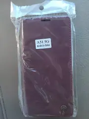 samsung galaxy a51 5g case/ billfold /leather dark red