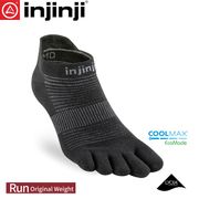 【Injinji】RUN 吸排五趾隱形襪-黑色