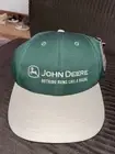 John Deere Light Grey And Green Hat Cap "Nothing Runs Like a Deere" 2004