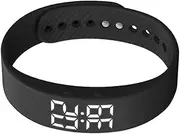 BRIGHTFUFU Smart Watch with Adjustable Silicone Strap Fitness for Accurate Step Counting Distance Measurement and Calorie Black