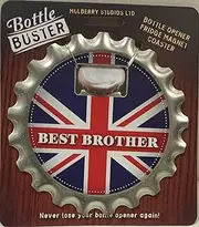 Brit Edition Bottle Buster Union Jack Beer Opener Fridge Magnet Cap Coaster - Mens stocking filler (Best Brother)