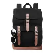 Unisex New Black School Casual Canvas Student Travel Spacious Vintage Backpack