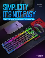 T2 luminous keyboard and mouse set computer console game mechanical feel 88 keys British keyboard and mouse set