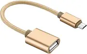 FELTECHELECTR OTG to Micro USB Data Cable Adapter OTG Cable for Smartphones and Tablets Compatibility for Transfers and Access