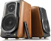 Edifier S1000MKII Hi-Res Audio Active 2.0 Bluetooth Bookshelf Speaker, Brown