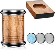 Pocaton Knife Sharpener, Blunt Knife Sharpening Kit with 15 & 20 Degree Sharpening Stone, Rolling Knife Sharpener with 400, 1000 & 3000 Grit Discs for Kitchen & Chef's Knives (Brown)