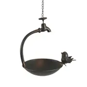 Sill & Sage Metal Tap Bird Feeder 50cm Outdoor Garden Decor w/ Rustic Look
