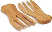 Salad Servers Bamboo Serving Tosser Server Claws Wooden Server Claws Stylish Design Best for Serving Salad, Pasta, Fruit On Your Kitchen Counter Pack of 2