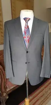 Canali 1934 Suit 100% Wool Black Gray Houndstooth US 38 EU 48 R NWT $2895