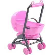 Simulation Carriage Doll Stroller for Nursery Play as Photography Prop and Dollhouse Decoration Design for Creative Fun