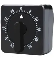 2-Black Kitchen/Salon Timer 60 Minute Timing Countdown Manual Timer Mechanical