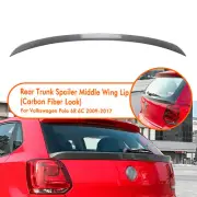 Carbon Fiber Look Rear Trunk Spoiler Wing For Volkswagen Polo 6R 6C 2009-17 2016 (for: Volkswagen)