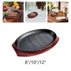 Steak Fry Plate Server Platter Sizzling Steak Plate Set for Home Restaurant