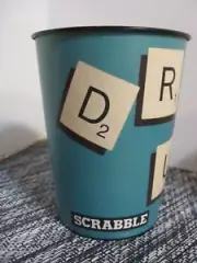 Hasbro Scrabble Game - 16oz. Plastic Cup - Scrabble Tiles - 2022