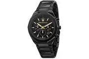 Maserati Stile Chronograph Stainless Steel Black Dial Quartz R8873642005 100M Men's Watch