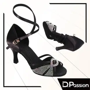 【D.Passion x 美佳莉舞鞋】11052 黑緞 2.8吋(拉丁鞋)
