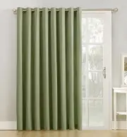 Sun Zero Emory 100 X 84” Light Filtering Grommet Top Patio Curtains Sage Green