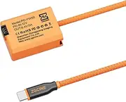 NP-FW50 Dummy Battery with pe-C PD Power Cable 60cm Long Replacement for A7/ A7M2/ A7R2/ A7S2/ A6000/ A6300/A6500/ A5000/ A5100 Cameras