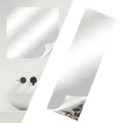 Mirror Wall Sticker Decor Decal Mirror Sheets Reflective Removable DIY