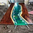 Epoxy Green Resin Table Acacia Resin River Dining Table Epoxy Resin river table