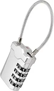 [Tihebeyan] Wirrope Steel Blocking Liquid Password for Travelers for Travelers Zinc Stop Blacksilver 1pc (Silver)