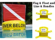 Diver Below Down Flag Float Inflatable bouy buoy scuba dive Gear handle line