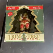 NEW Coca-Cola Santa Claus Christmas Ornament Xmas Bottle Coke 1995 Vintage
