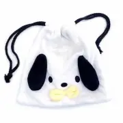 Pochacco Face Drawstring Plush Pouch Make Up Bag Accessories Cosmetic Bag