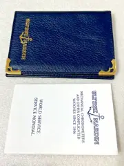 Ulysse Nardin Watch Service Booklet Leaflet with Leather Holder Folder Wallet