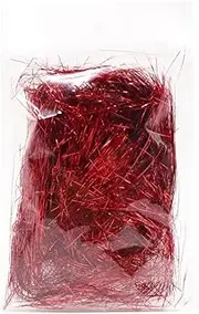 IOIUSKKU Sparkling Metallic Shred Filler for Luxurious Gift Wrapping and Basket Decoration , Red