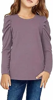 [Generic] Long Sleeve Sequin Top for Girls Shirt with Round Neck for Children and Girls 3 14 Years Graphic Tees for Toddlers