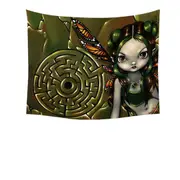 Big Eyed Labyrinth Fairy Tapestry
