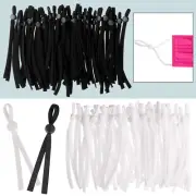 Face Mask Elastic Cord String with Stopper Adjuster Toggle White Black Sewing