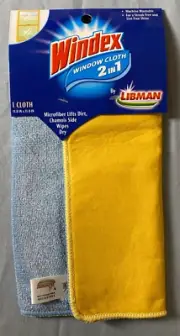 Windex by Libman Window Cloth 2 in 1 Microfiber Chamois NEW