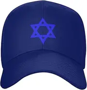 Blue Star of David Hat for Men Women Blue Star of David Baseball Cap Adjustable Trucker Dad Hats