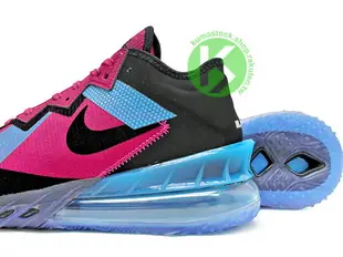 2021 NBA 最新款 LeBRON JAMES 最新代言 NIKE LEBRON XVIII LOW EP 18 JAMES SOUTH BEACH 低筒 桃紅藍黑 南灣 前 REACT 後超大 MAX AIR 氣墊 小皇帝 雷霸龍 KING LAKERS 頂級科技 籃球鞋 (CV7564-600) 0121