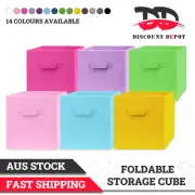 Foldable Folding Storage Cube Storage Box Basket Fabric Cube Toy Organiser