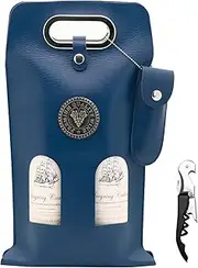 DIWNELEM Leather Wine Bag Leather Wine Gift Bags with Wine Opener Wine Tote Carrier Bag Wine Bottle Bags for Wedding, Birthday,Travel, Parties,Christmas