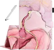 Fancity Case for Samsung Galaxy Tab A8 10.5 Inch 2022 Release, Multi-Viewing Angles, PU Leather Smart Cover with Auto Sleep Wake Feature for Galaxy Tab A8 Tablet [SM-X200/X205/X207], Marble Pink