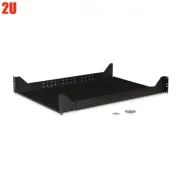 2U 19" Server Shelf Shelves 4-Post Rack Mount Adjustable 22" - 40" Depth Steel